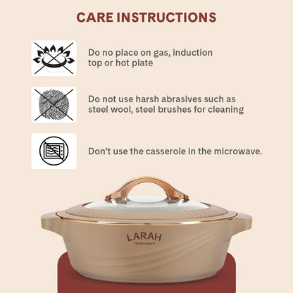 Larah Glaze Thermoware Casserole, Brown