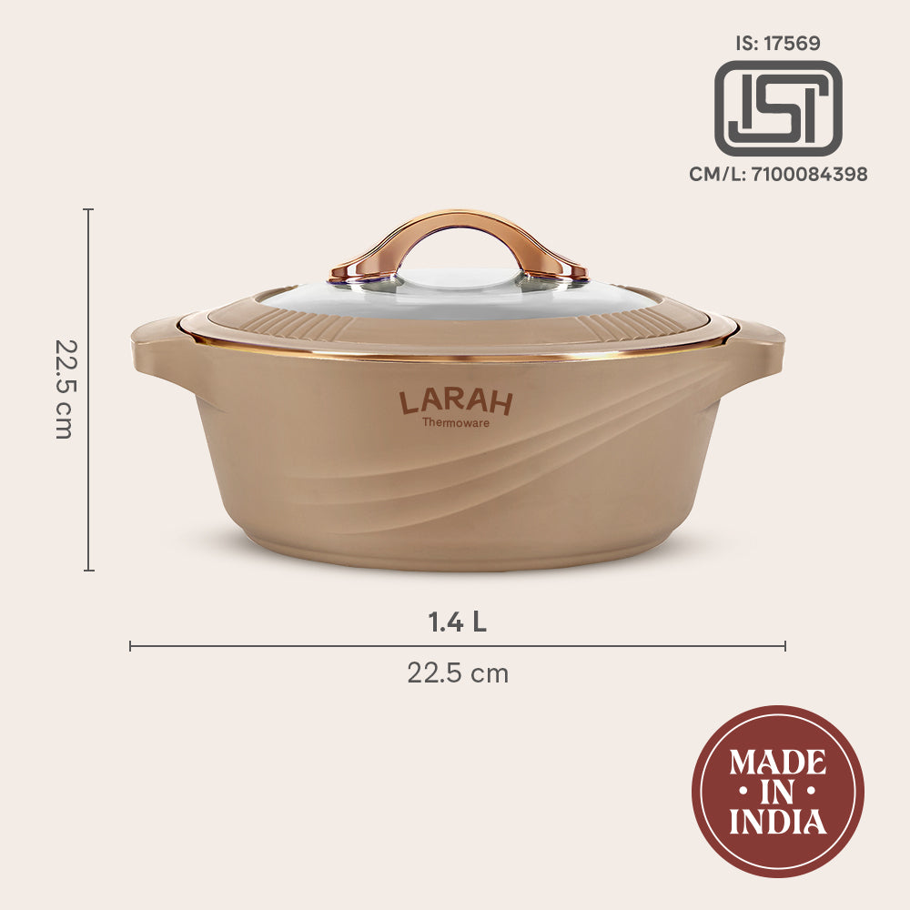 Larah Glaze Thermoware Casserole, Brown