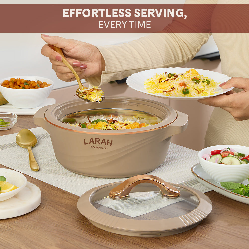 Larah Glaze Thermoware Casserole, Brown