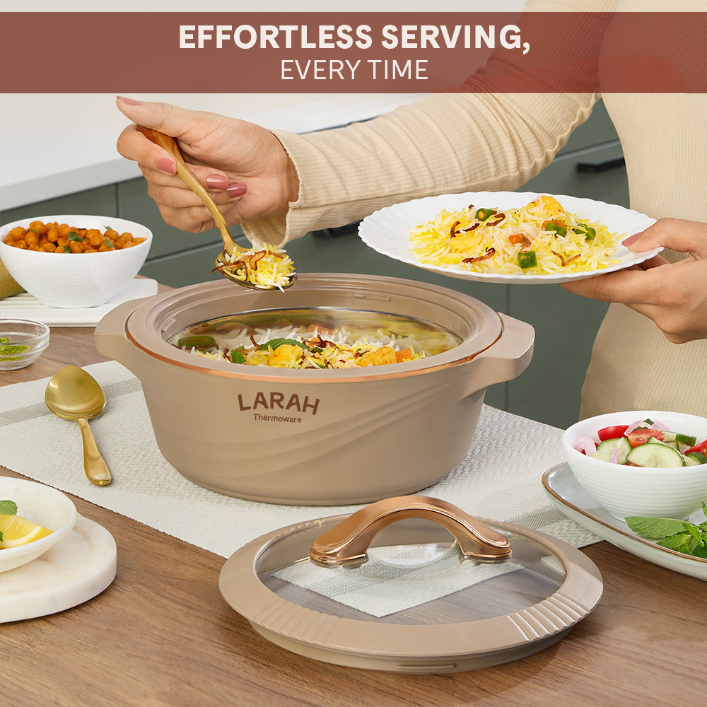 Larah Glaze Thermoware Casserole, Brown