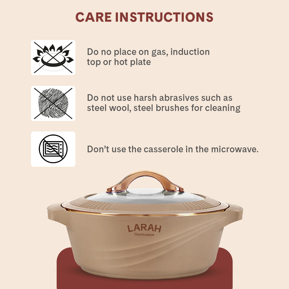 Larah Glaze Thermoware Casserole, Brown