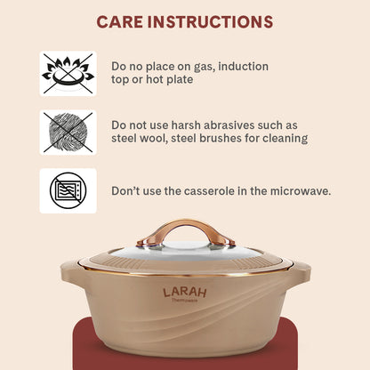 Larah Glaze Thermoware Casserole, Brown