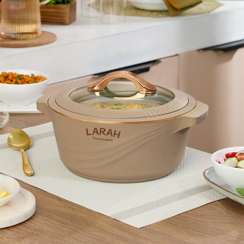 Larah Glaze Thermoware Casserole, Brown