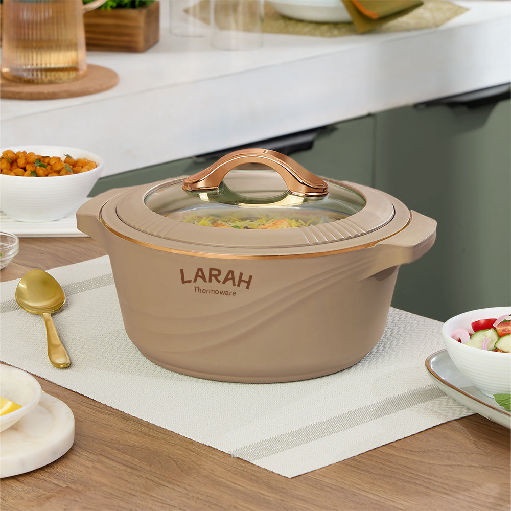Larah Glaze Thermoware Casserole, Brown