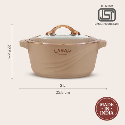 Larah Glaze Thermoware Casserole, Brown
