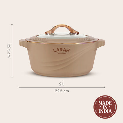 Larah Glaze Thermoware Casserole, Brown