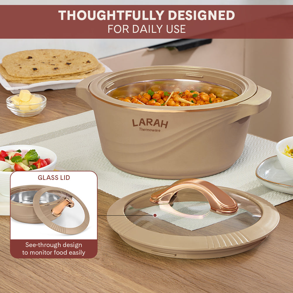 Larah Glaze Thermoware Casserole, Brown