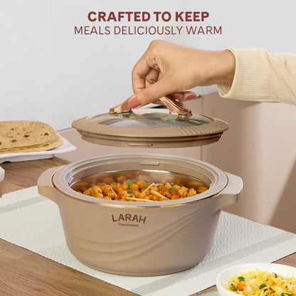 Larah Glaze Thermoware Casserole, Brown
