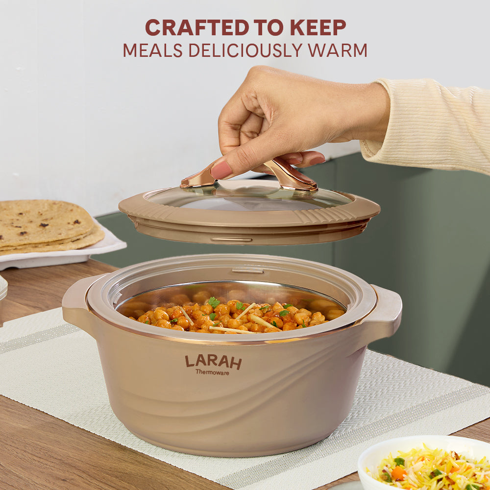 Larah Glaze Thermoware Casserole, Brown