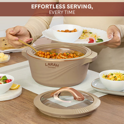 Larah Glaze Thermoware Casserole, Brown