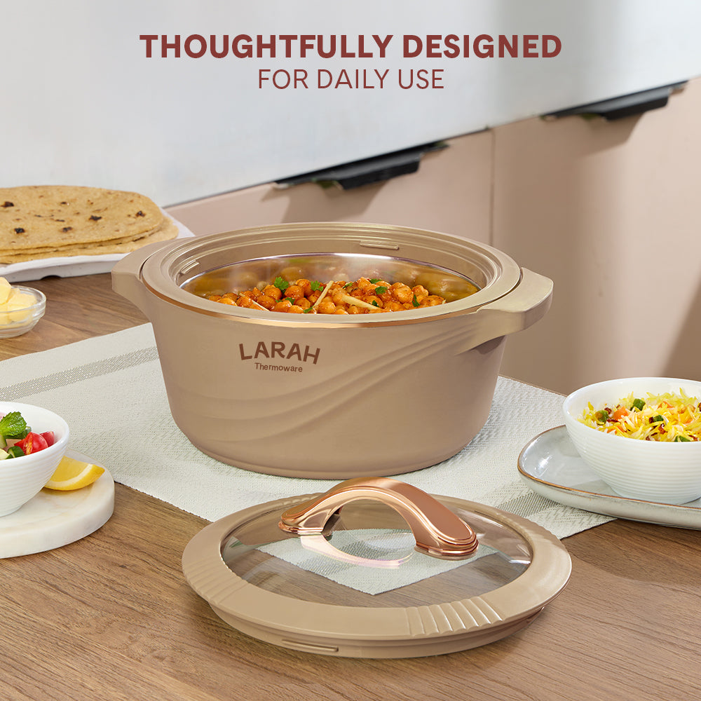 Larah Glaze Thermoware Casserole, Brown
