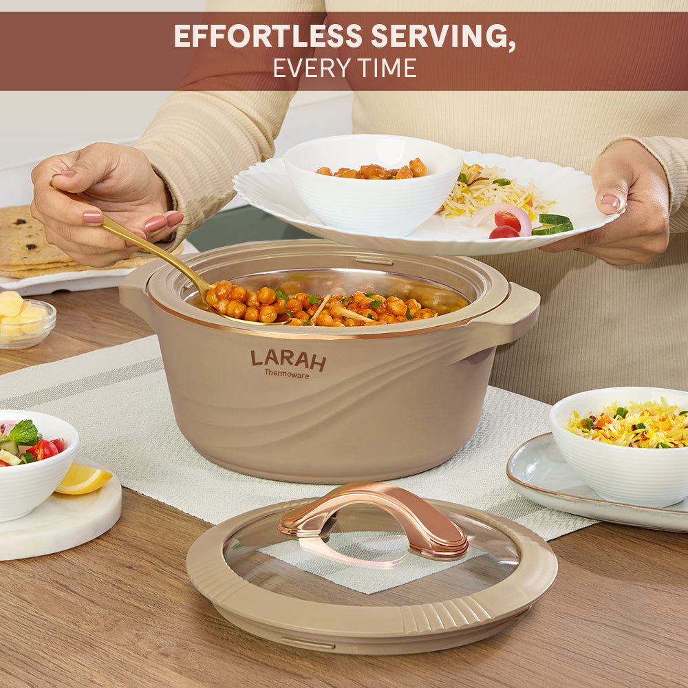 Larah Glaze Thermoware Casserole, Brown