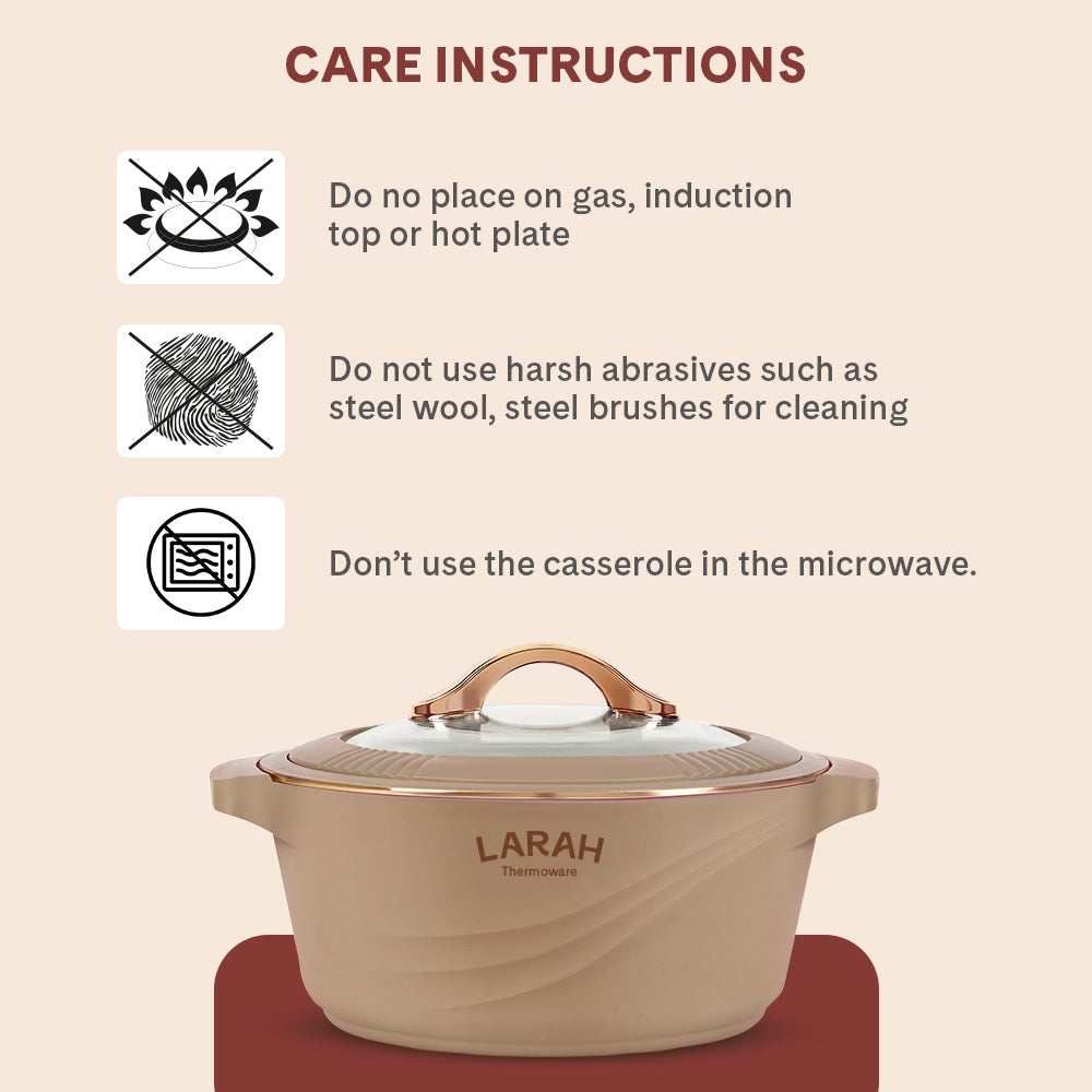 Larah Glaze Thermoware Casserole, Brown