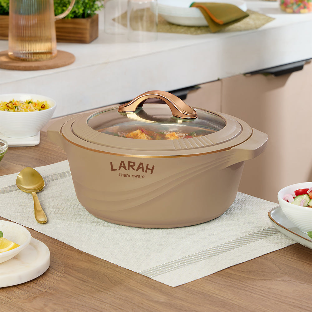 Larah Glaze Thermoware Casserole, Brown