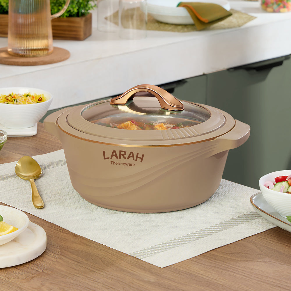 Larah Glaze Thermoware Casserole, Brown