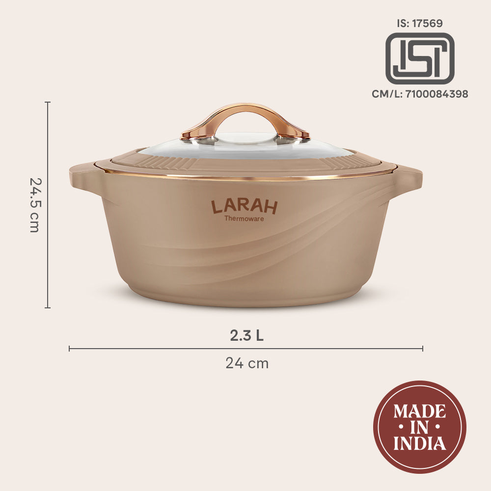 Larah Glaze Thermoware Casserole, Brown