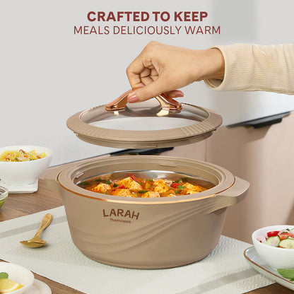 Larah Glaze Thermoware Casserole, Brown