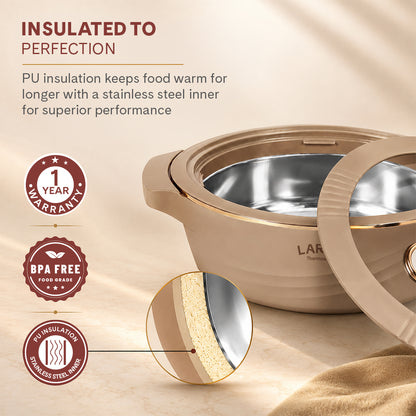 Larah Glaze Thermoware Casserole, Brown