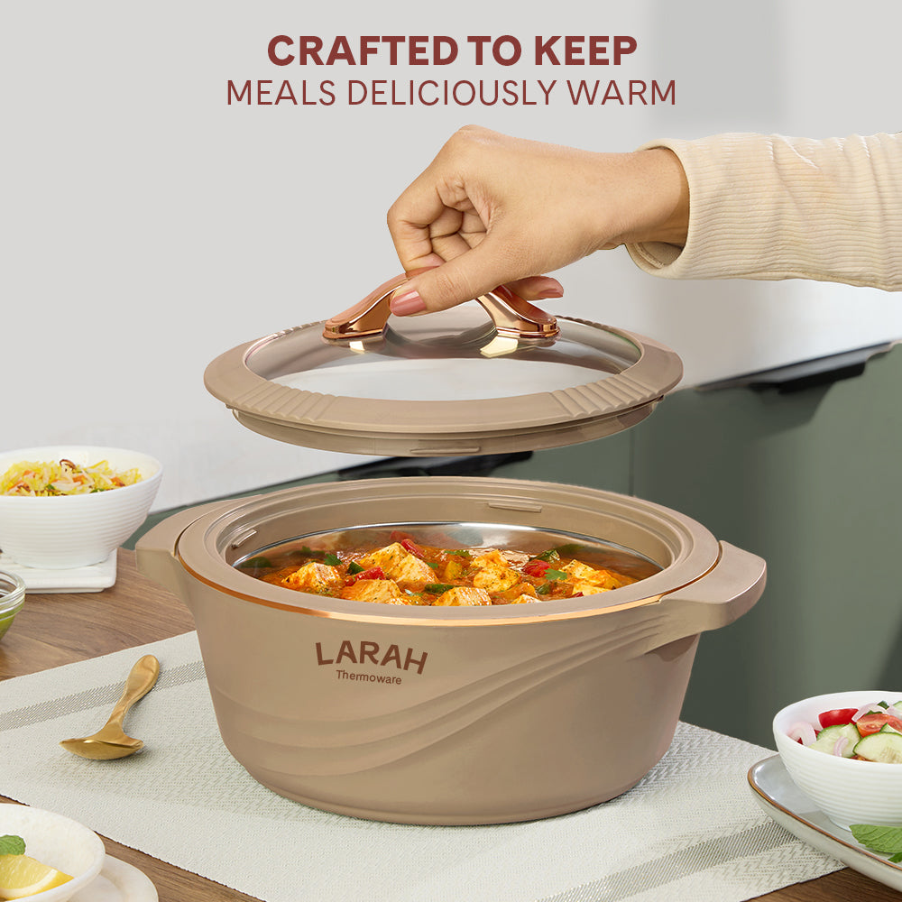 Larah Glaze Thermoware Casserole, Brown