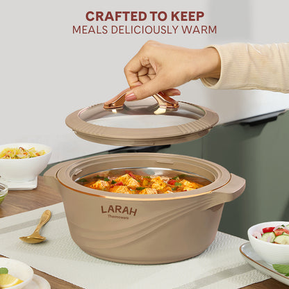 Larah Glaze Thermoware Casserole, Brown