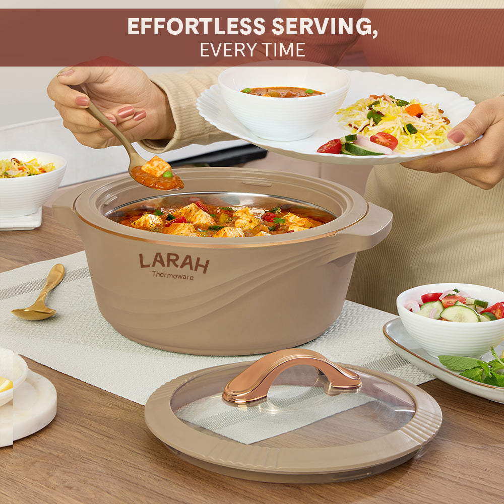 Larah Glaze Thermoware Casserole, Brown
