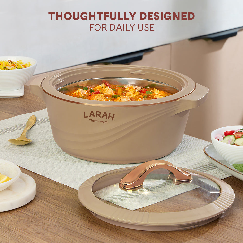 Larah Glaze Thermoware Casserole, Brown