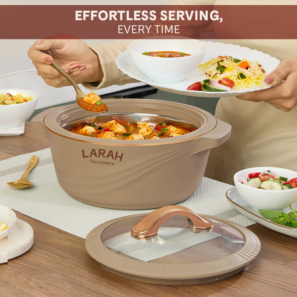 Larah Glaze Thermoware Casserole, Brown