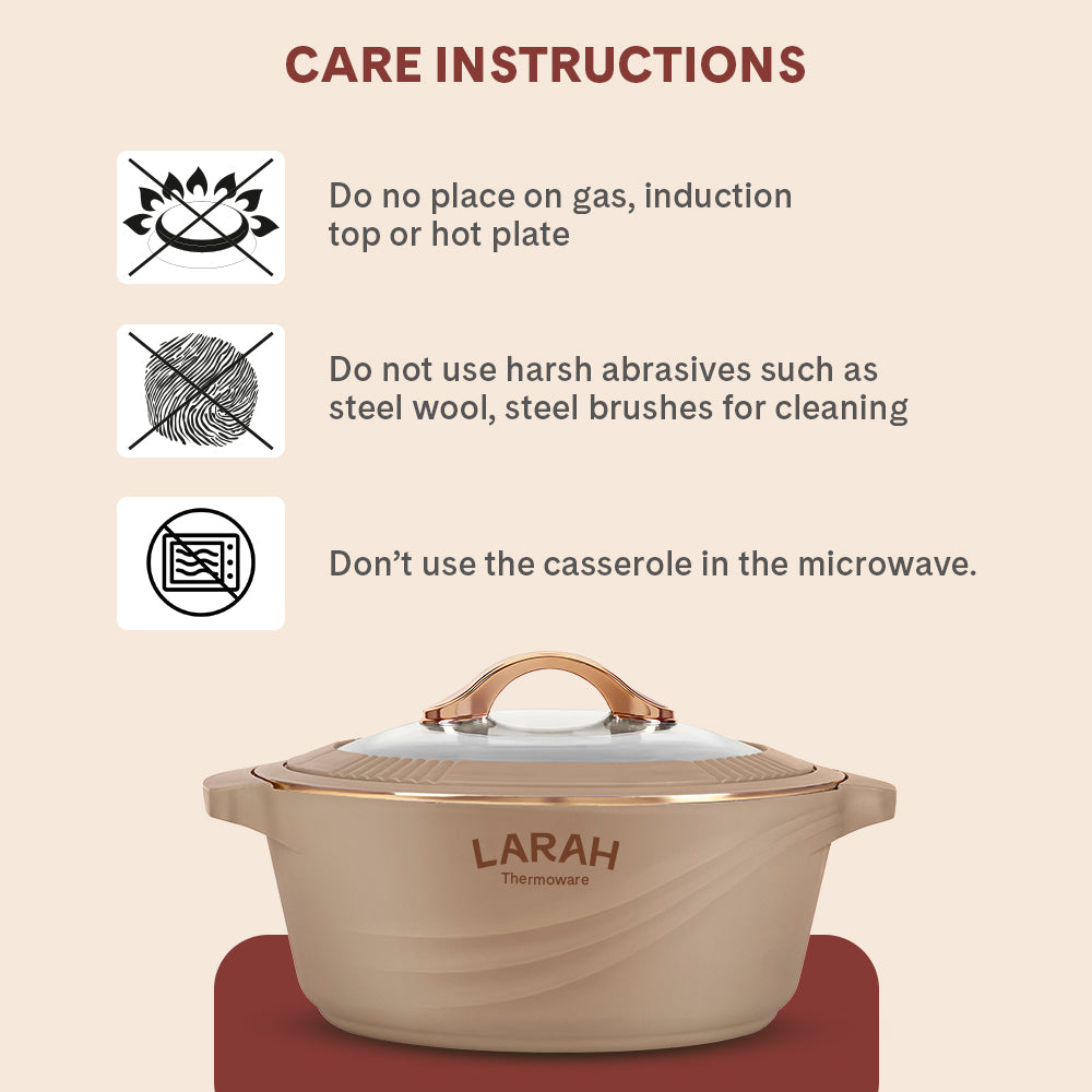 Larah Glaze Thermoware Casserole, Brown