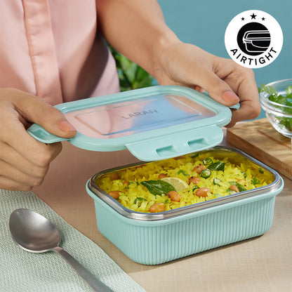 Larah Freshbyte Rectangular Lunch Box, Mint