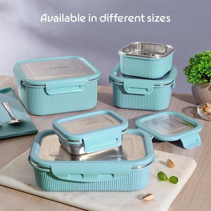 Larah Freshbyte Rectangular Lunch Box, Mint
