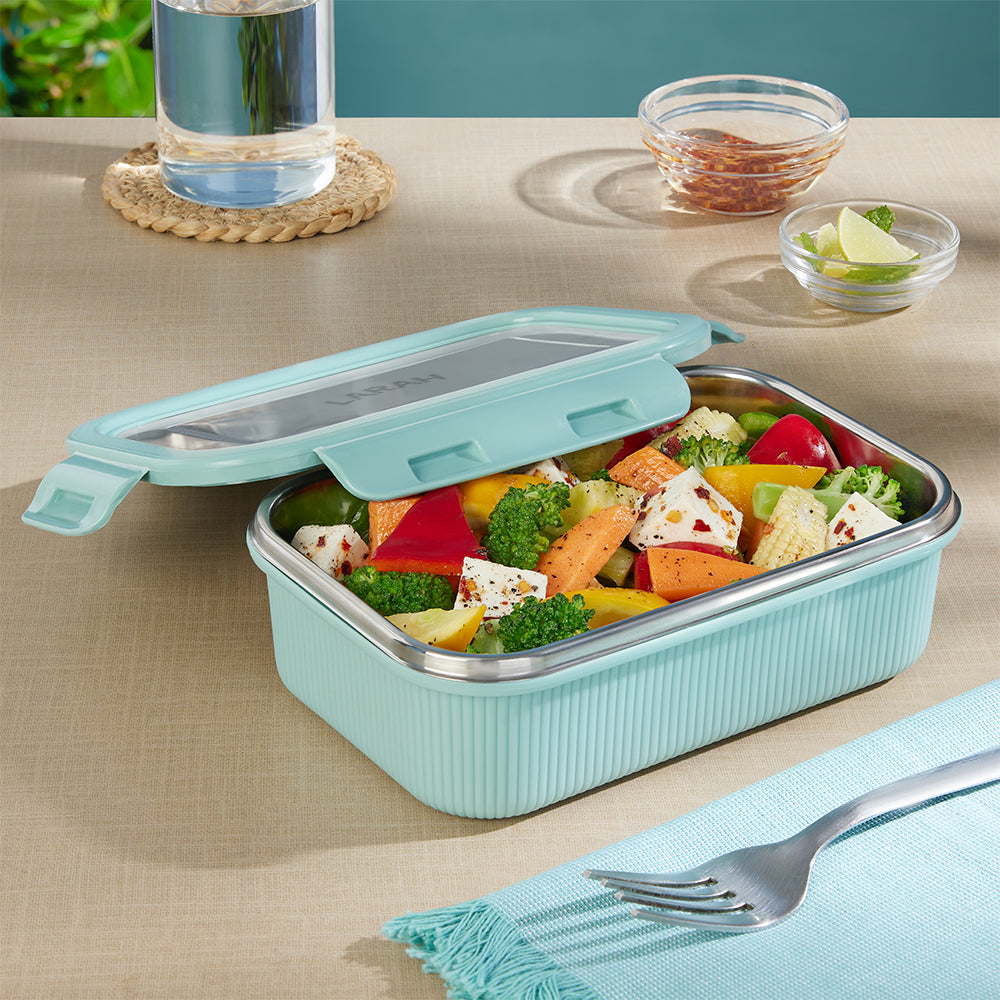 Larah Freshbyte Rectangular Lunch Box, Mint