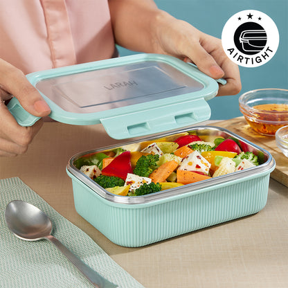 Larah Freshbyte Rectangular Lunch Box, Mint