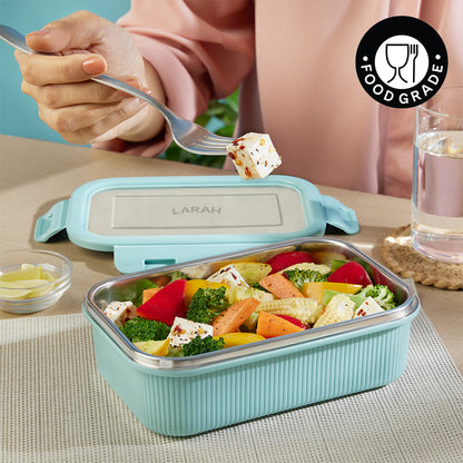 Larah Freshbyte Rectangular Lunch Box, Mint