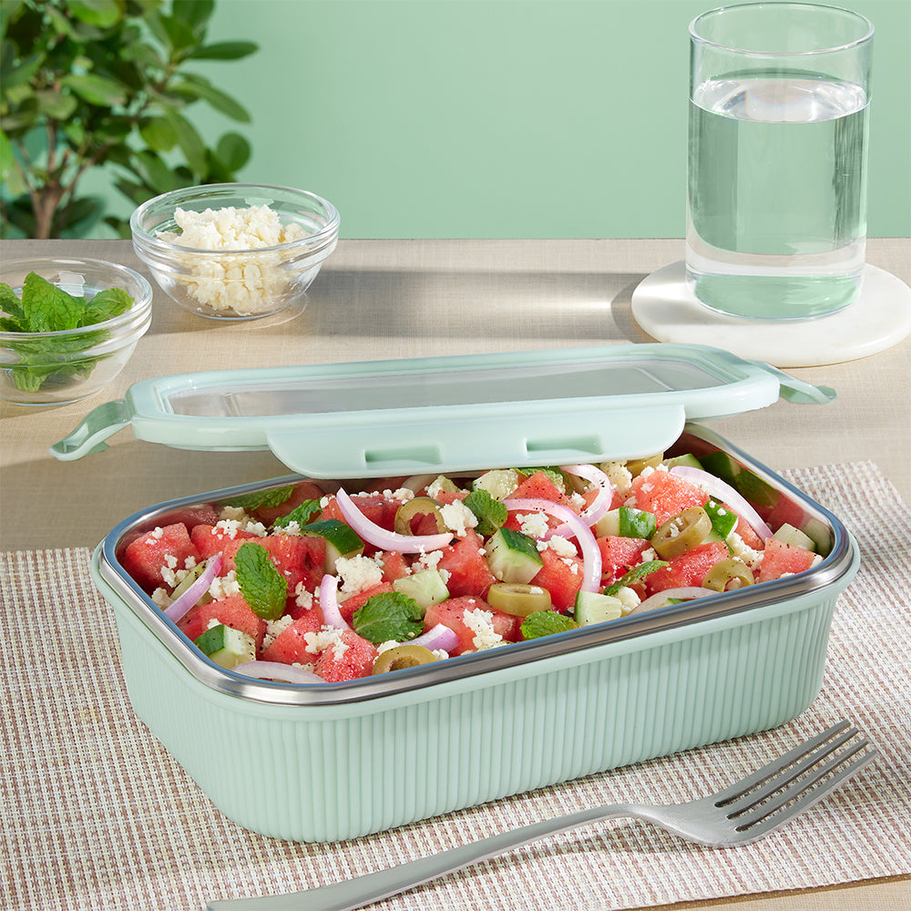 Larah Freshbyte Rectangular Lunch Box, Pale Green