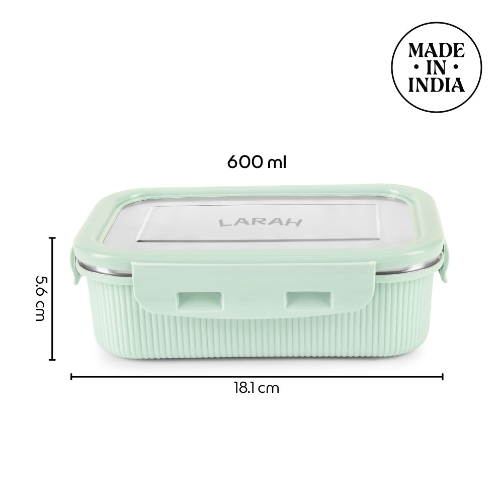 Larah Freshbyte Rectangular Lunch Box, Green