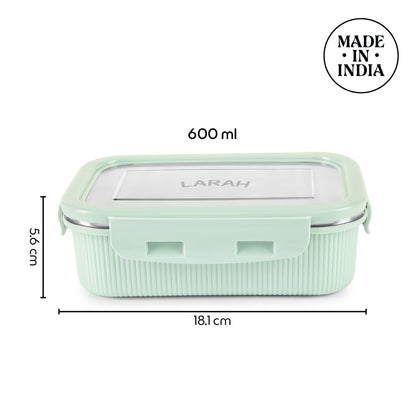 Larah Freshbyte Rectangular Lunch Box, Green