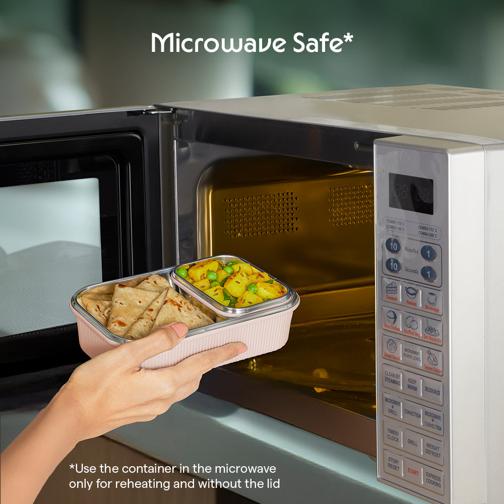 Larah Freshbyte Rectangular Lunch Box, Beige