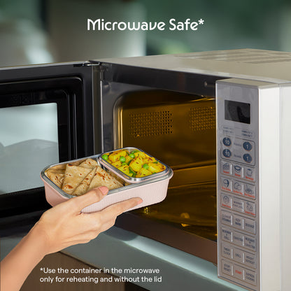 Larah Freshbyte Rectangular Lunch Box, Beige