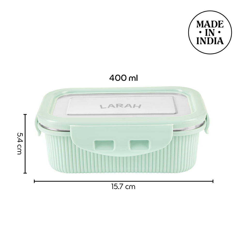 Larah Freshbyte Rectangular Lunch Box, Green
