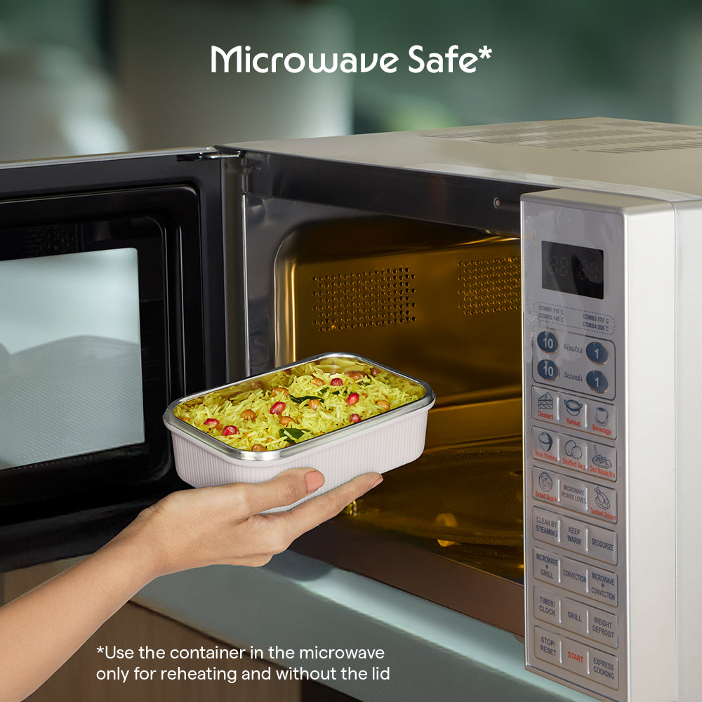 Larah Freshbyte Rectangular Lunch Box, Grey