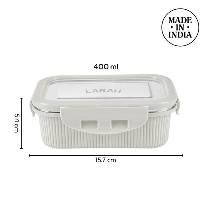 Larah Freshbyte Rectangular Lunch Box, Grey