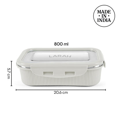 Larah Freshbyte Rectangular Lunch Box, Grey