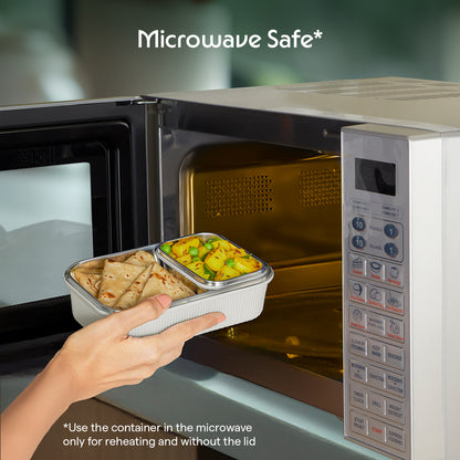 Larah Freshbyte Rectangular Lunch Box, Grey