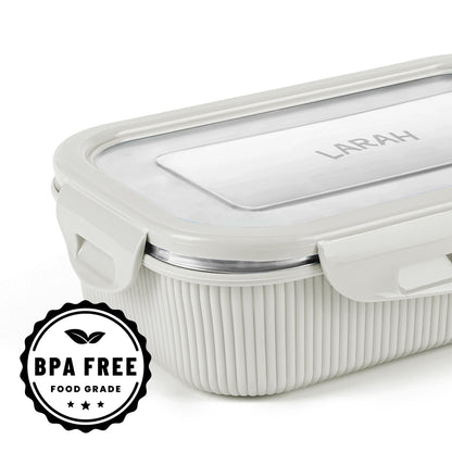 Larah Freshbyte Rectangular Lunch Box, Grey