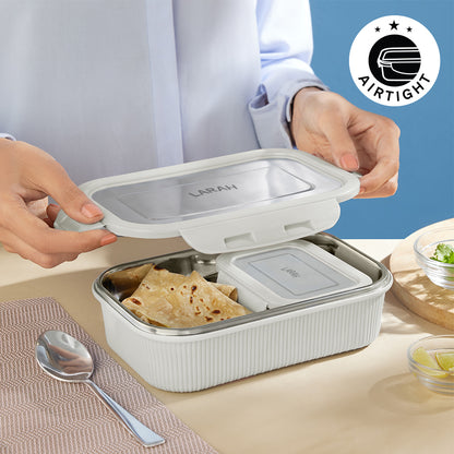 Larah Freshbyte Rectangular Lunch Box, Grey