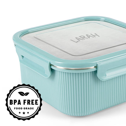 Larah Freshbyte Square Container with Lid, Mint