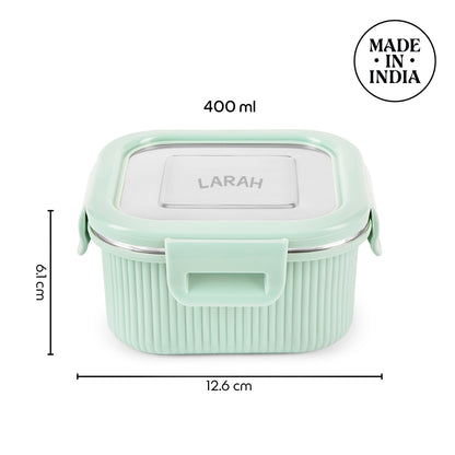 Larah Freshbyte Square Container with Lid, Green