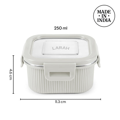 Larah Freshbyte Square Container with Lid, Grey