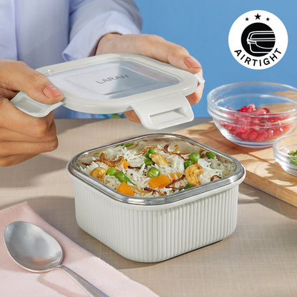 Larah Freshbyte Square Container with Lid, Grey
