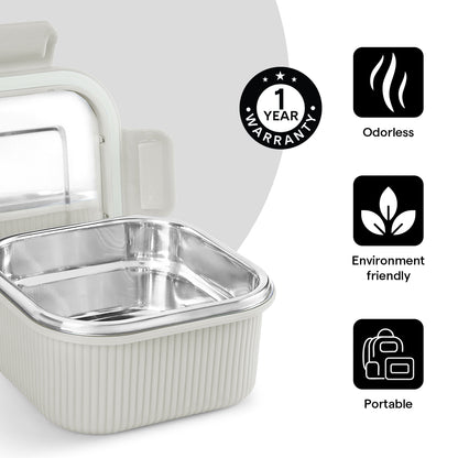 Larah Freshbyte Square Container with Lid, Grey